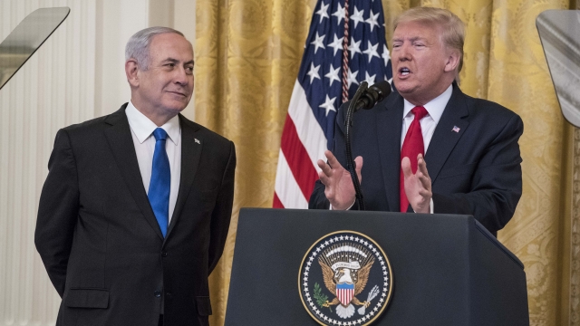 President Donald Trump and Israeli Prime Minister Benjamin Netanyahu unveil peace plan.