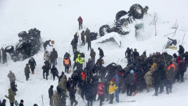 Rescue crews in Turkey searching for those buried in avalanche