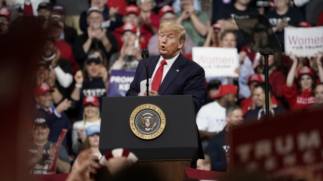 President Donald Trump delivers a speech at Southern New Hampshire University on Feb. 10, 2020 in Manchester, New Hampshire
