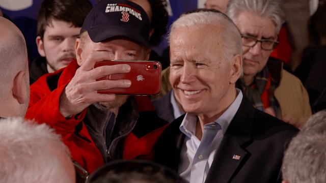 Voters in New Hampshire meet with Former VP Joe Biden.