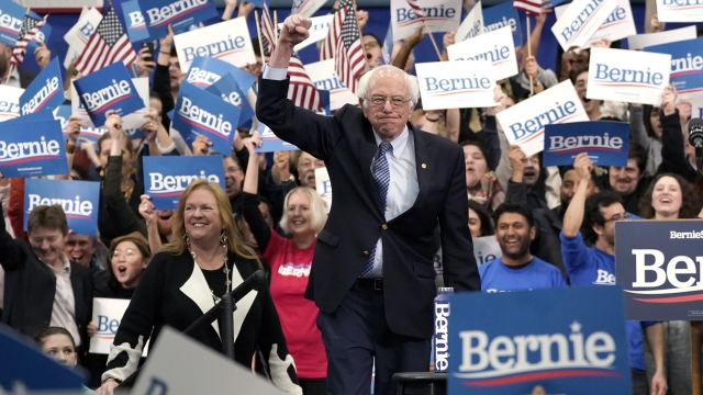 Sen. Bernie Sanders on New Hampshire primary night.