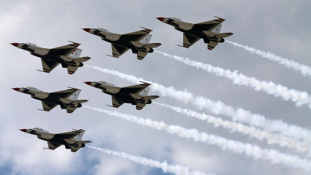 Air Force Thunderbird planes