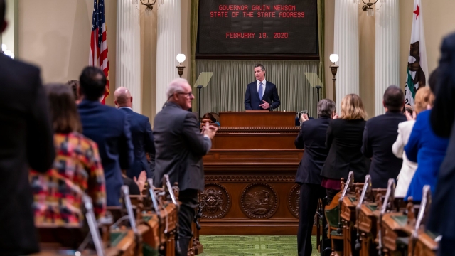 California Gov. Gavin Newsom delivers his 2020 State of the State address.
