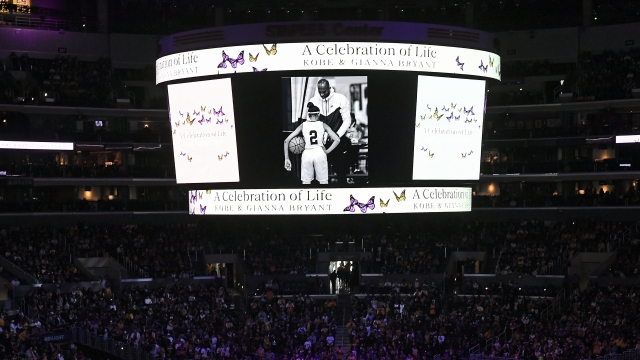 Kobe Bryant memorial at the Staples Center