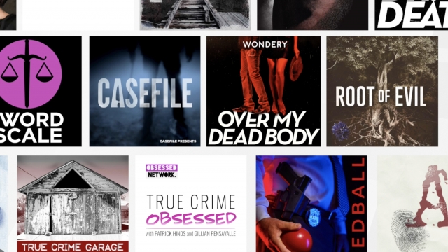 True-crime podcast album covers