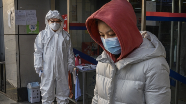 People wearing surgical masks
