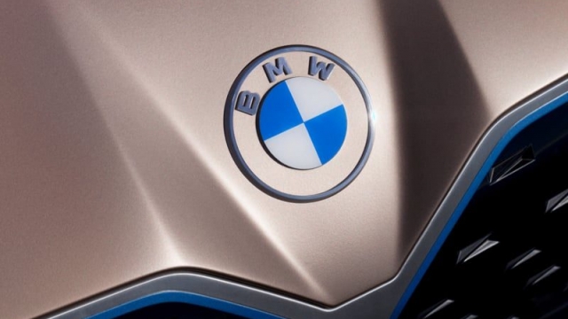 The new BMW logo on a concept vehicle