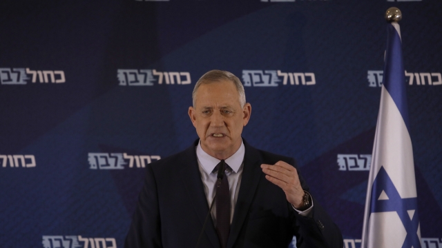 Israel's Blue and White Party Leader Benny Gantz, who is seeking to oust prime minister Benjamin Netanyahu.