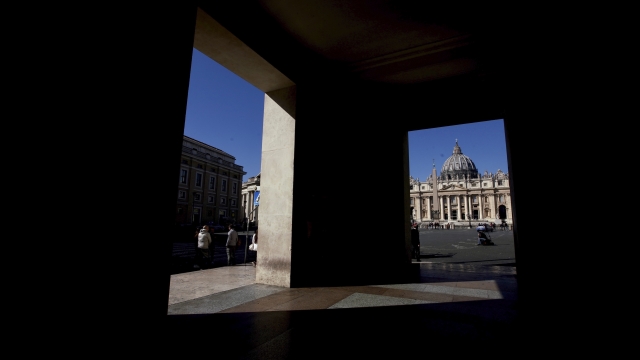 A view of St. Peter's Square at the Vatican, Wednesday, March 11, 2020