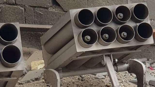 Rocket launchers that targeted Camp Taji in Iraq