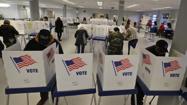 Voters in Ohio take advantage of early voting.