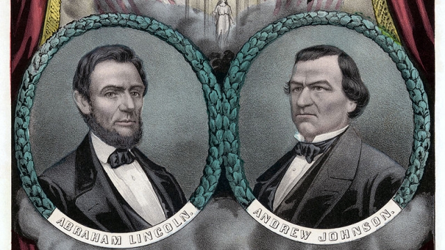 Images of Abraham Lincoln and Andrew Johnson
