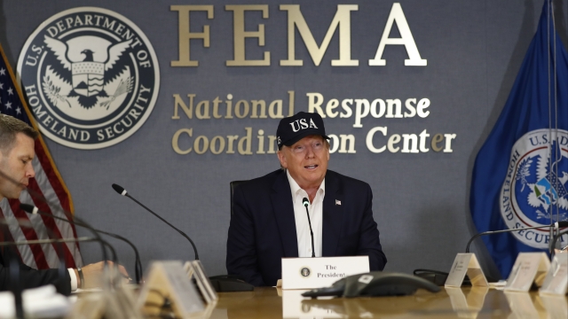 President Donald Trump speaks at the Federal Emergency Management Agency (FEMA), Sunday, Sept. 1, 2019, in Washington