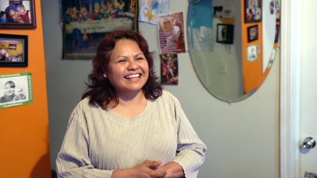 Martina Sanchez Rodriguez, an undocumented worker, at her place in Chicago.
