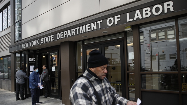 Man in front of Department of Labor