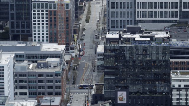 An empty street in Seattle