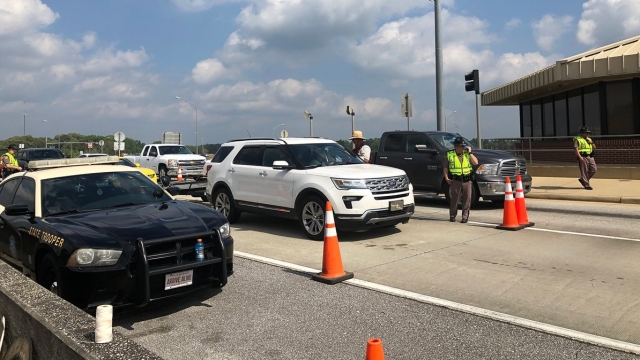 A highway checkpoint set up in Florida