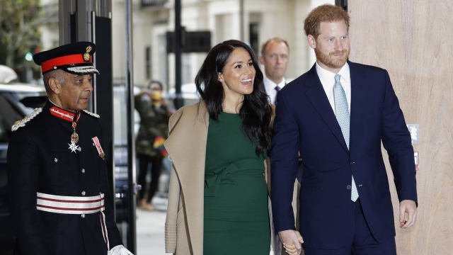 Prince Harry and his wife Meghan, the Duchess of Sussex