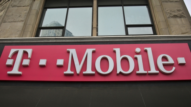 A T-Mobile store sign