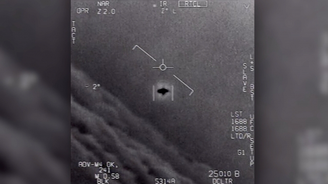 Still from Pentagon video of UFO