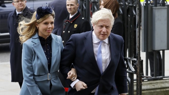 U.K. Prime Minister Boris Johnson and fiancée Carrie Symonds