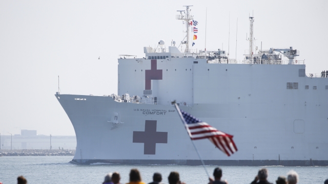 The USNS Comfort hospital ship.
