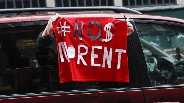 no money, no rent sign
