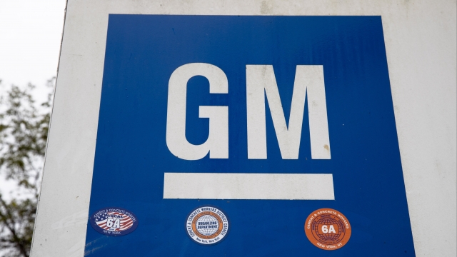 A sign at a General Motors facility in Langhorne, Pa.