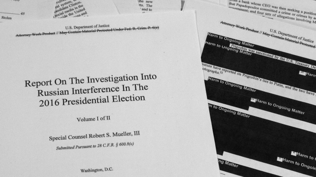 Cover page of Mueller report