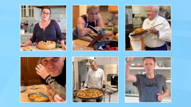 Different celebrity chefs raising money online for small family farms.