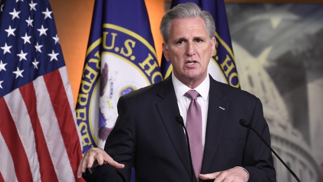 House Minority Leader Kevin McCarthy of Calif., speaks during a news conference on Capitol Hill