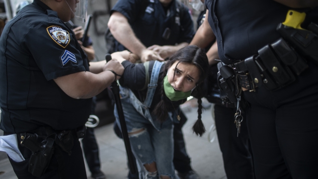 Protester detained in New York