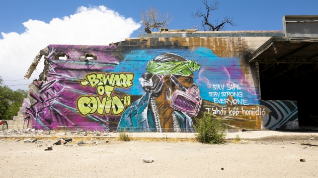 COVID-19 mural in Shiprock, New Mexico
