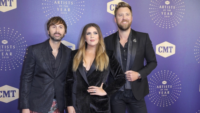 Dave Haywood, Hillary Scott, and Charles Kelley of Lady Antebellum at 2019 CMT Artists of the Year