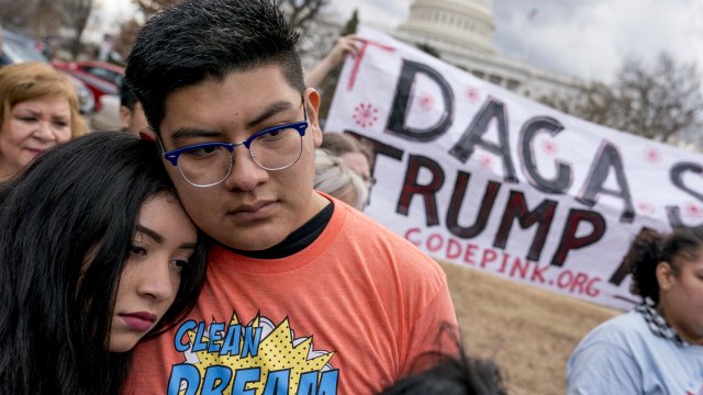 Dreamers hold a rally on Capitol Hill in favor of DACA