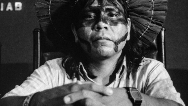 Undated photo of Paulino Paiakan, chief of Brazil's rainforest Kayapó people. He died this week of COVID-19.