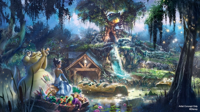 Concept art of "New Adventures With Princess Tiana" ride