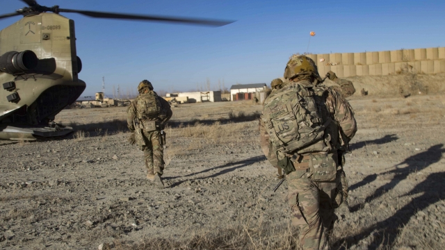 Paratroopers conduct a rapid extraction (EXFIL) following a fly-to-advise mission in Southeastern Afghanistan.