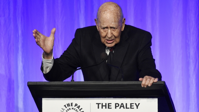 Honoree Carl Reiner addresses the audience at "The Paley Honors