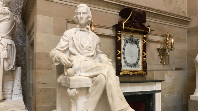 Statue of Alexander Hamilton Stephens in the U.S. Capitol Stephens was vice president of the Confederacy.