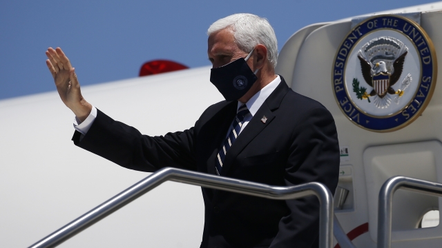 Mike Pence wearing a mask
