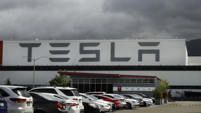 Tesla plant in Fremont, CA