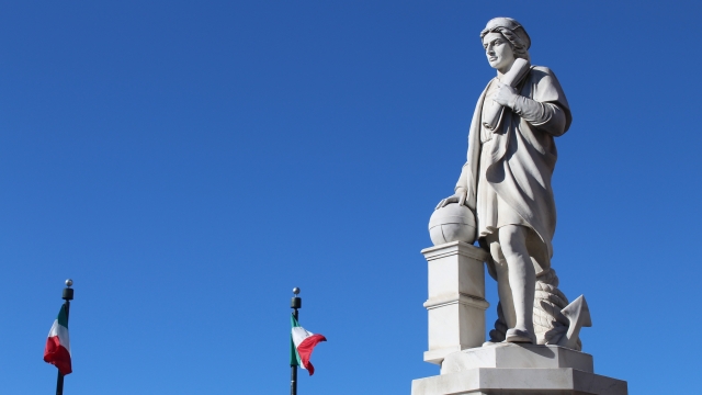 Christopher Columbus statue in Baltimore