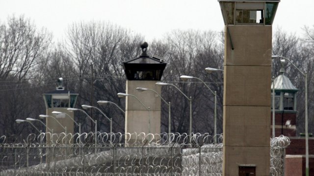 Guard towers and razor wire ring the compound at the U.S. Penitentiary in Terre Haute, Ind.