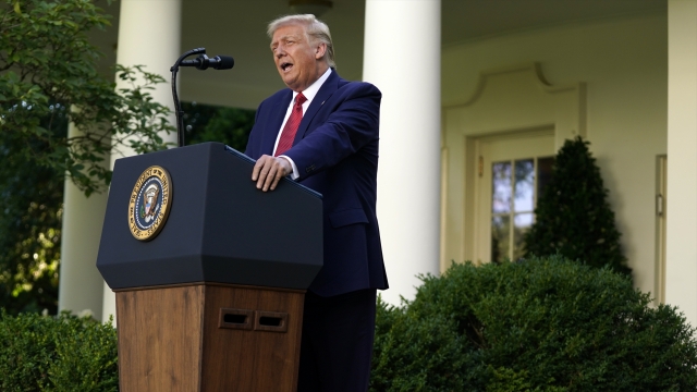President Donald Trump holds a news conference