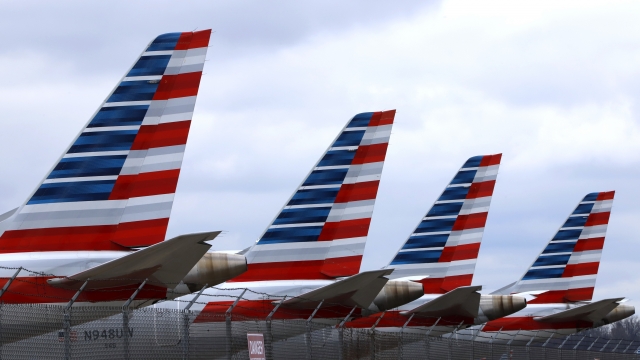 These are some of the 88 American Airlines planes stored at Pittsburgh International Airport