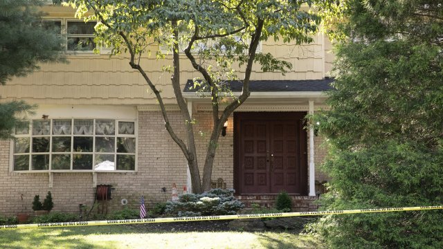 Crime scene tape around the home of U.S. District Judge Esther Salas