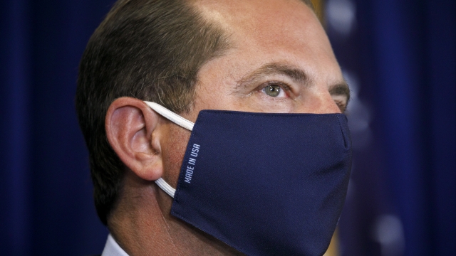Health and Human Services Secretary Alex Azar wearing a mask