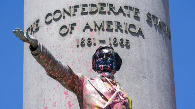 Jefferson Davis Monument in Richmond, VA, June 2020