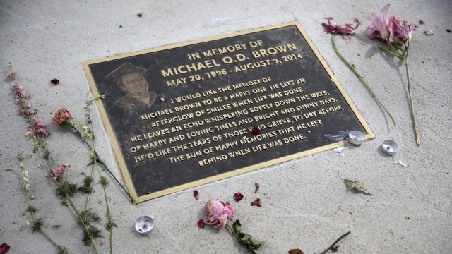 memorial in memory of Michael Brown